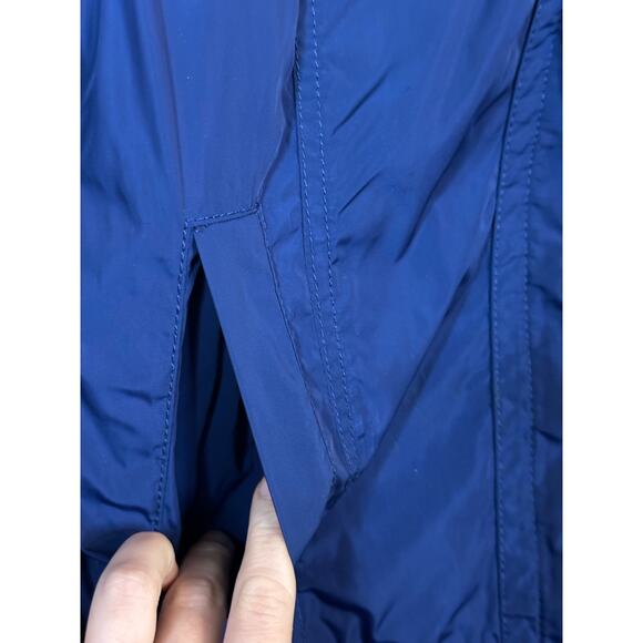 Y2K DKNY Blue Windbreaker Long Sleeve Zip Up Hooded Crop Rain Jacket Size Small - Picture 7 of 9